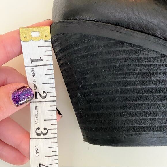 Sofft Tilton Women's Black Oiled Suede & Leather Mixed Media Ankle Boot 8.5M - Picture 7 of 10